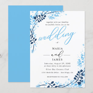 Winter Snow Wedding Invitation