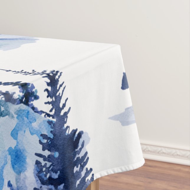 Winter Snow Wedding Tablecloth (In Situ)
