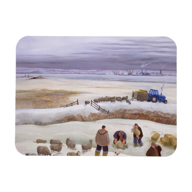 Winter Snowfall Magnet (Horizontal)