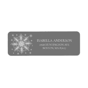 Winter Snowflake Address Label