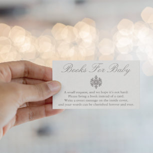 Winter Snowflake Baby Shower Books For Baby Card