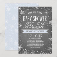Winter Snowflake Baby Shower Brunch Chalkboard