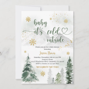 Winter Snowflake Baby Shower Invitation
