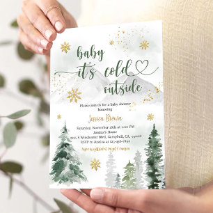 Winter Snowflake Baby Shower Invitation
