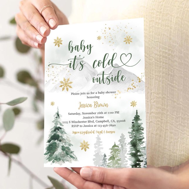 Winter Snowflake Baby Shower Invitation (Creator Uploaded)