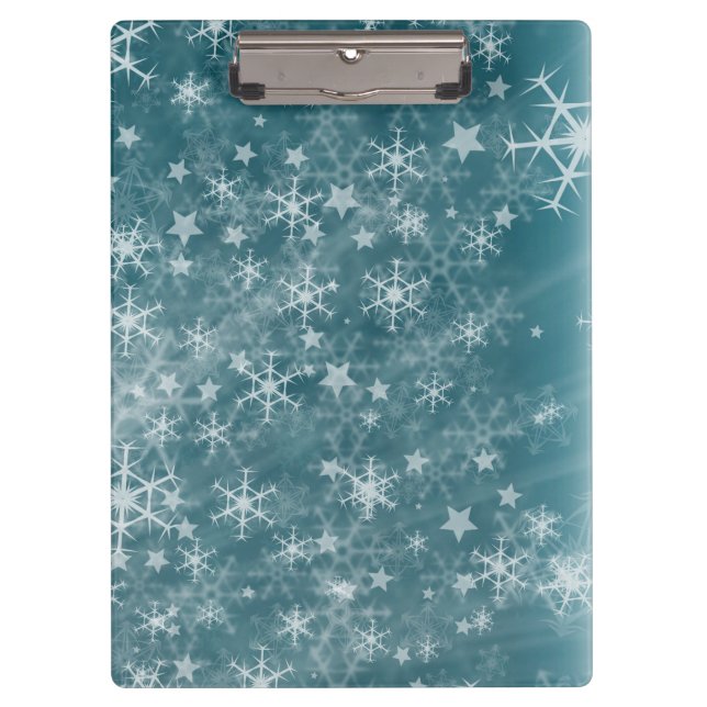 Winter Snowflake Background Clipboard (Front)