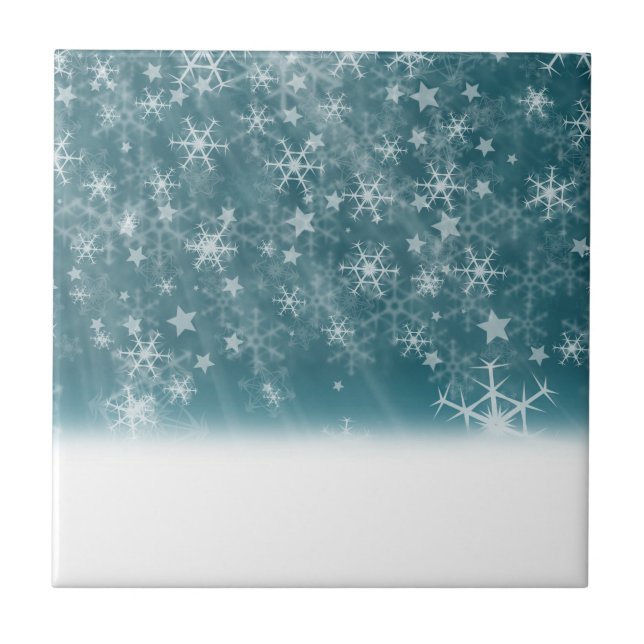 Winter Snowflake Background Tile (Front)