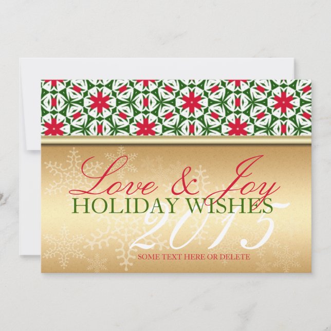 Winter Snowflake Christmas Holidays Pattern Card (Front)