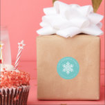 Winter snowflake Christmas return address label<br><div class="desc">Return address label featuring a white snowflake. Use the design tools to choose any background colour,  edit text fonts and colours or upload your own photos to design your own unique holiday gift labels,  envelope seals or stickers.</div>