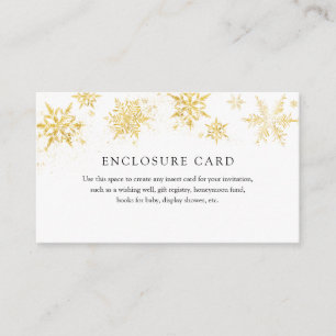 Winter Snowflake Gold Enclosure Card