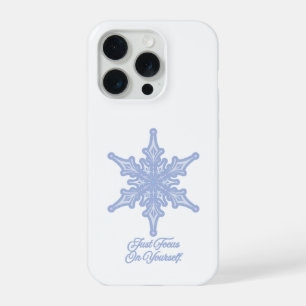 Winter Snowflake Just Focus On Yourself Quote iPho iPhone 15 Pro Case