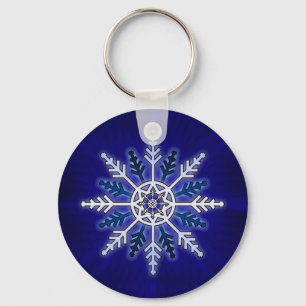 Winter Snowflake Keychain
