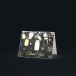 Winter Snowflake Mason Jar Yellow Chalkboard Thank You Card<br><div class="desc">Winter Snowflake Mason Jar Yellow Chalkboard Thank You card</div>