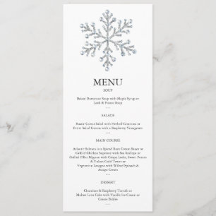 Winter Snowflake Menu 2