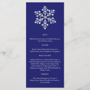 Winter Snowflake Menu (blue)
