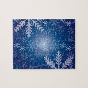 Winter Snowflake Pattern Jigsaw Puzzle