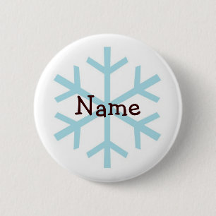 Winter Snowflake Personalized Gifts 2 Inch Round Button
