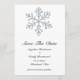 Winter Snowflake Save the Date