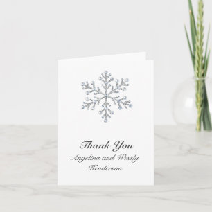 Winter Snowflake Thank You Card