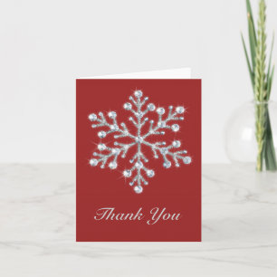 Winter Snowflake Thank You Card