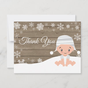 Winter Snowflake Thank You Card