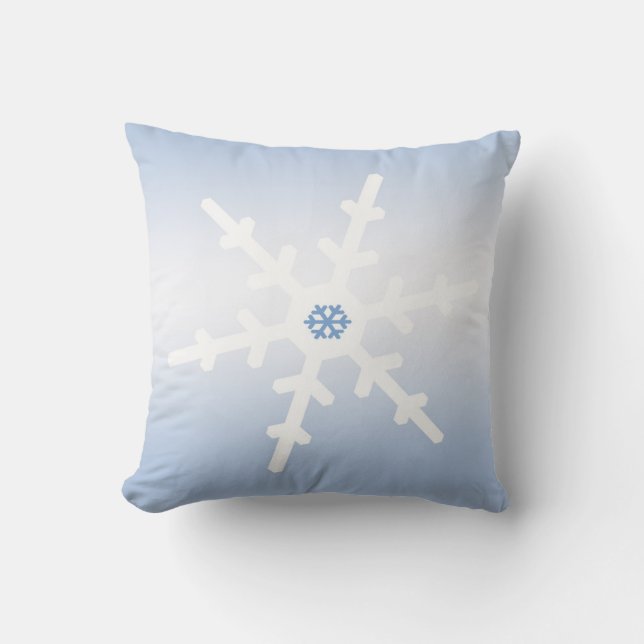 Winter Snowflake Throw Pillow (Front)
