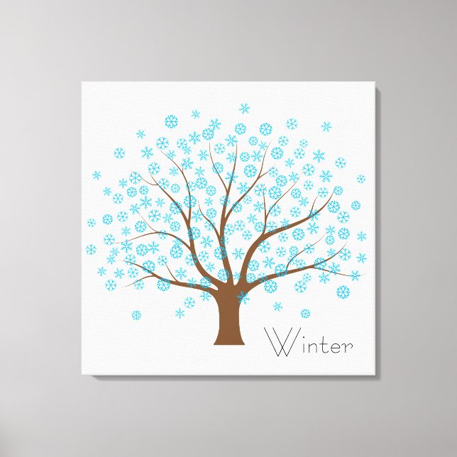 Winter Snowflake Tree Canvas Print (Front)