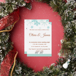 Winter Snowflake Wedding Invitation​