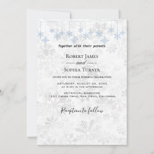 Winter Snowflake Wedding Invitation