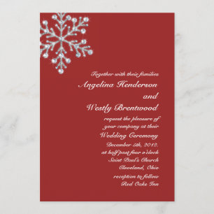 Winter Snowflake Wedding Invitation