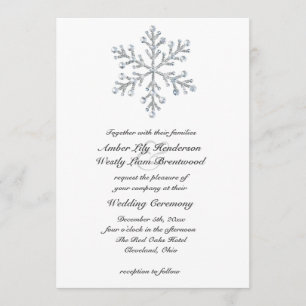 Winter Snowflake Wedding Invitation 2