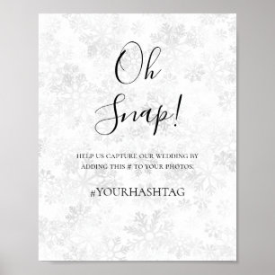 Winter Snowflake Wedding Poster