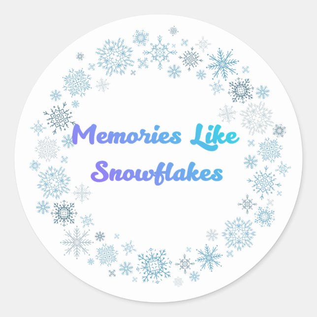 Winter Snowflake Wreath Sticker (Devant)