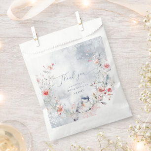 Winter snowflakes Baby its cold outside Favour Bag
