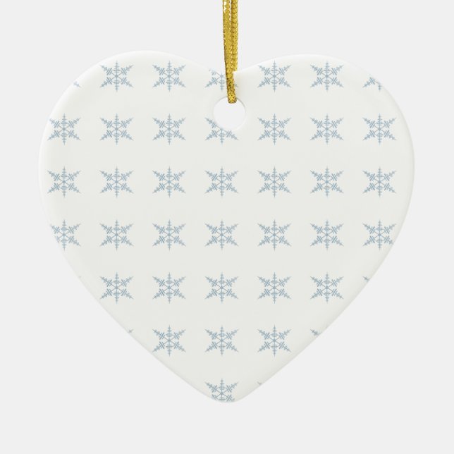 Winter Snowflakes Ceramic Ornament (Front)