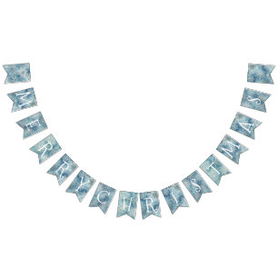 Winter Snowflakes Christmas Party Bunting Flags
