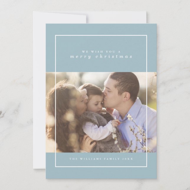 Winter Snowflakes Christmas Photo Cards (Front)