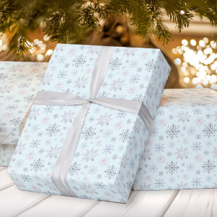 Winter Snowflakes Christmas Wrapping Paper