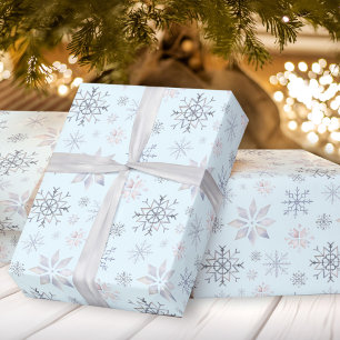 Winter Snowflakes Christmas Wrapping Paper