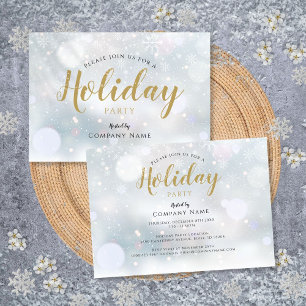 Winter Snowflakes Corporate Holiday Party Invitation