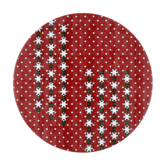 Winter Snowflakes Cutting Board (Front)