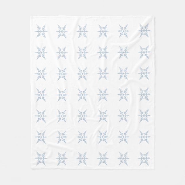 Winter Snowflakes Fleece Blanket (Front)