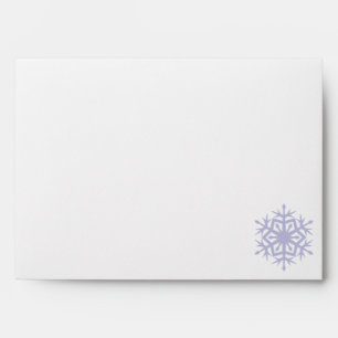 Winter Snowflakes in Lavender Envelopes