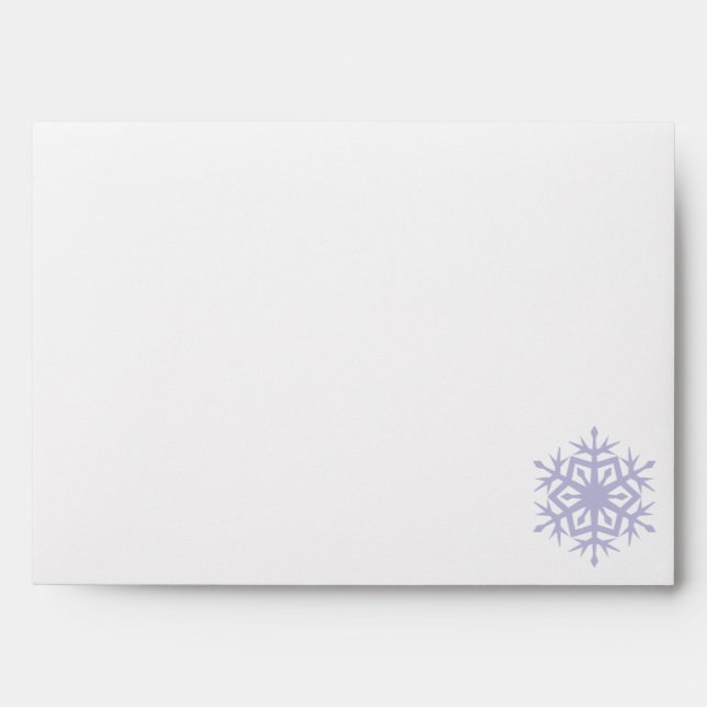Winter Snowflakes in Lavender Envelopes (Front)