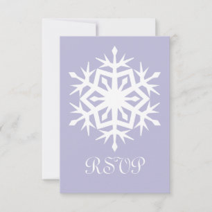 Winter Snowflakes in Lavender RSVP Card