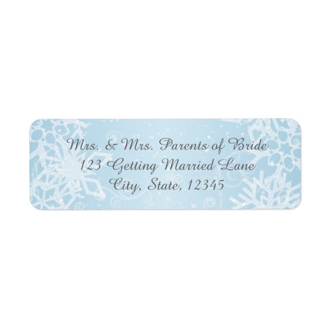 Winter Snowflakes Label (Front)
