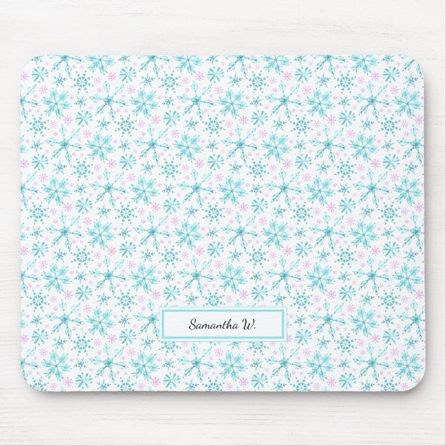 Winter Snowflakes Mouse Pad (Front)