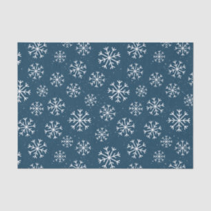 Winter Snowflakes Navy Holiday Tissue Paper
