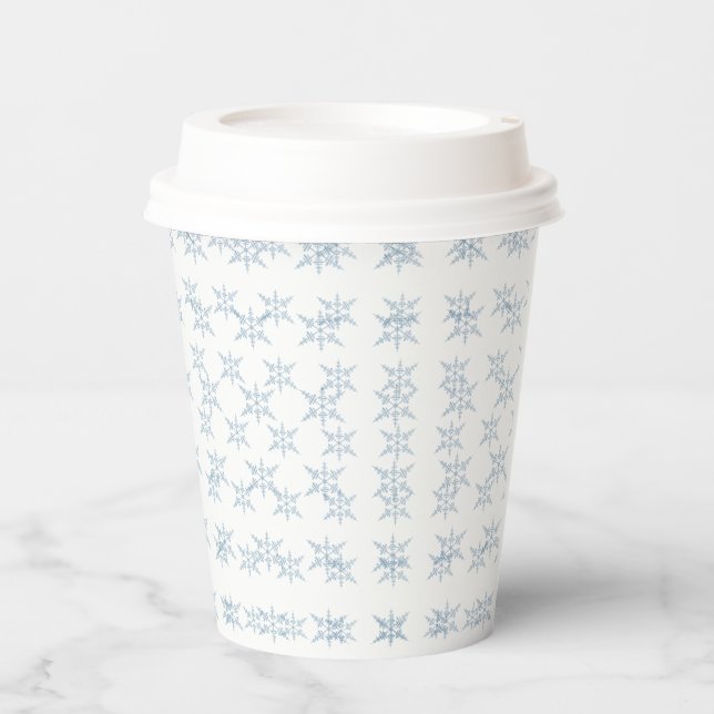 Winter Snowflakes Paper Cups (Front)