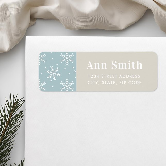 Winter Snowflakes Personalized Return Address (Creator Uploaded)